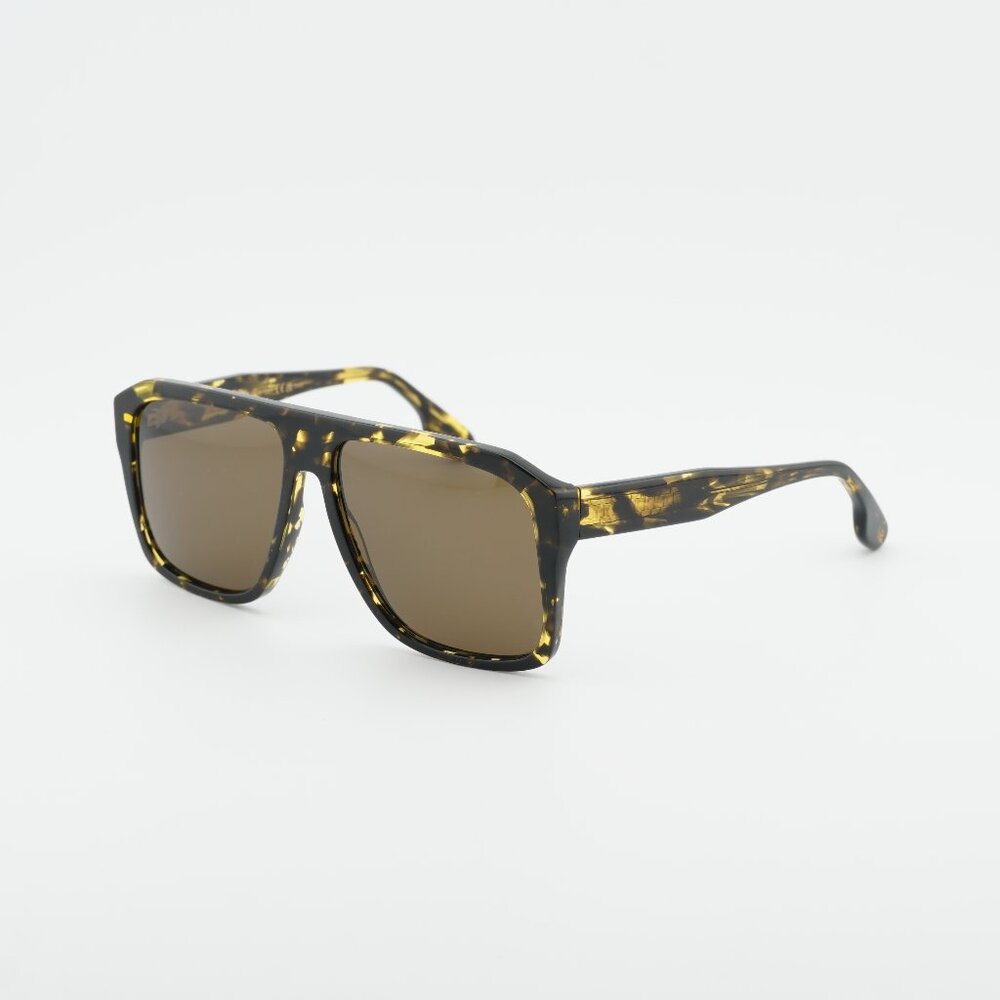 Victoria Beckham VB671S 012 Sunglasses Havana Square Frame, Brown Lenses